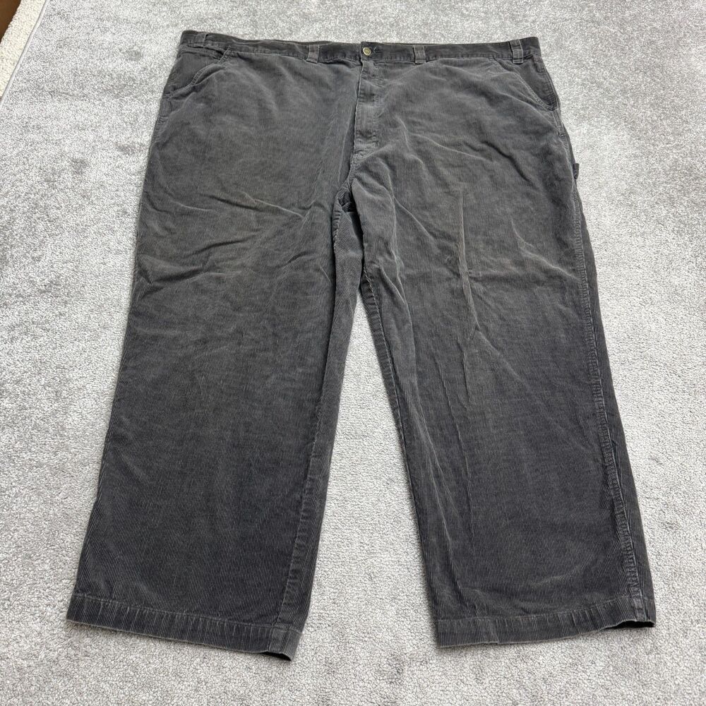 Vintage HB Sport Harbor Bay Corduroy Carpenter Pants Mens 56x30 Gray Utility